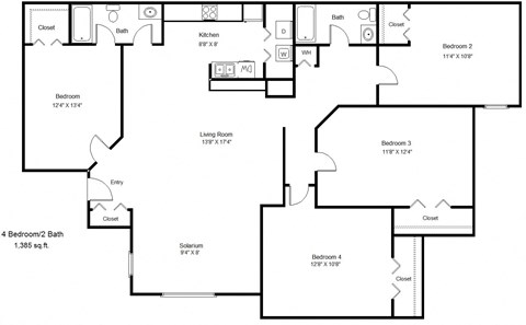 Nassau Bay_4 Bedroom Floor Plan